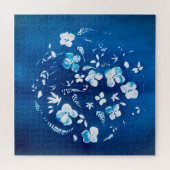 Cyanotypische fleuri - Voorjaarslucht Legpuzzel (Horizontaal)