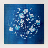 Cyanotypische fleuri - Voorjaarslucht Legpuzzel (Verticaal)