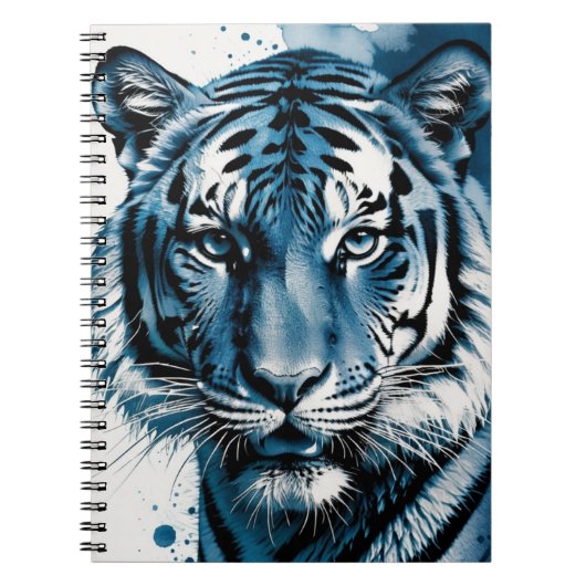 cyanotypische tijger | Notitieboek Journal (Voorkant)