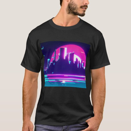Cyansynthgolfstad T-shirt (Voorkant)