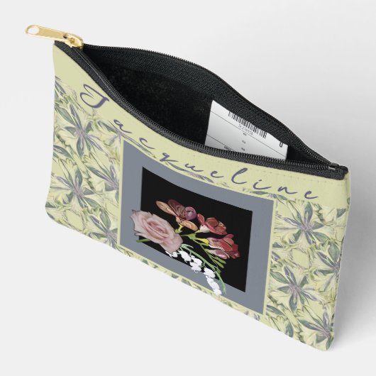 Cyanus Flower Print Cut Naaizak Etui (Open)