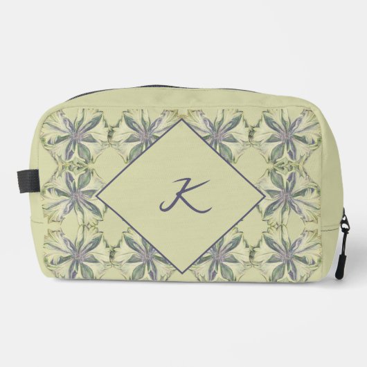 Cyanus Flower Print Cut Naaizak Toilettasje (Voorkant)