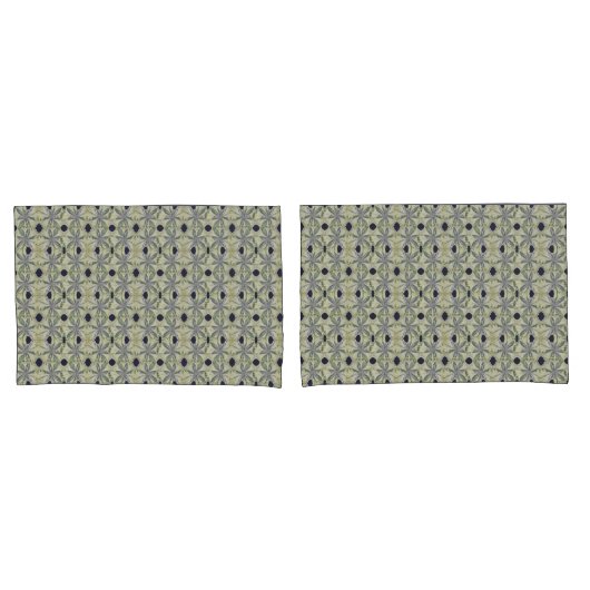 Cyanus Flower Repat w Navy Kussensloop (Voorkant-Set)