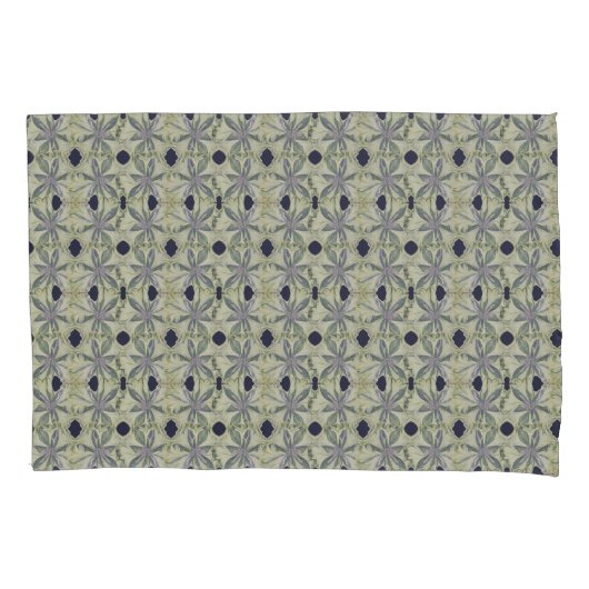 Cyanus Flower Repat w Navy Kussensloop (Voorkant-Links)