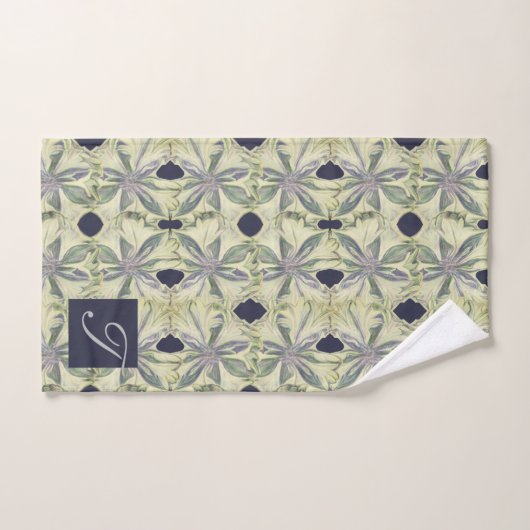 Cyanus Lattice w Navy Blue Bad Handdoek (Handdoek)