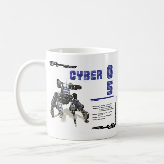 Cyber 05 Mech Robot Design Koffiemok (Links)