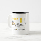 Cyber 05 Mech Robot Design Tweekleurige Koffiemok (Voorkant links)