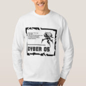 Cyber 05 Mech robot ontwerp T-shirt (Voorkant)