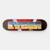 Cyber 1980 poster persoonlijk skateboard (Horizontaal)