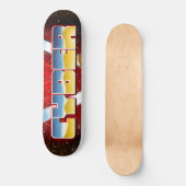 Cyber 1980 poster persoonlijk skateboard (Voorkant)