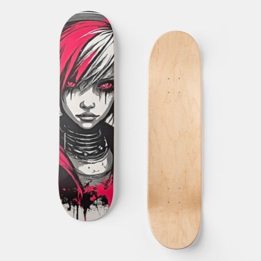 Cyber 2K Urban Emo Meisje  Persoonlijk Skateboard (Voorkant)