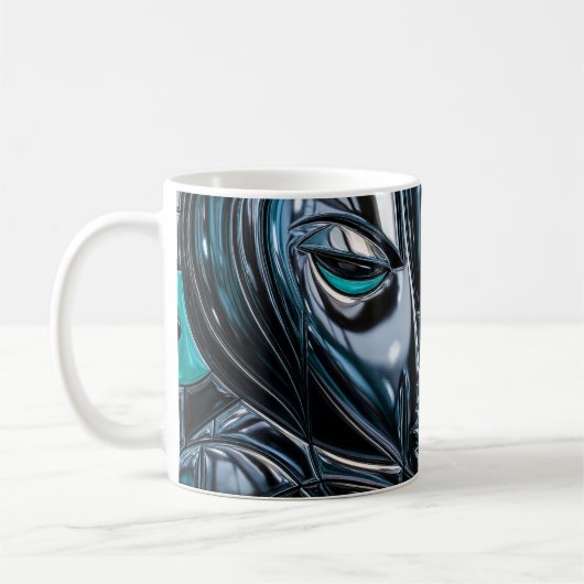 Cyber Abstract Koffie Koffiemok (Links)
