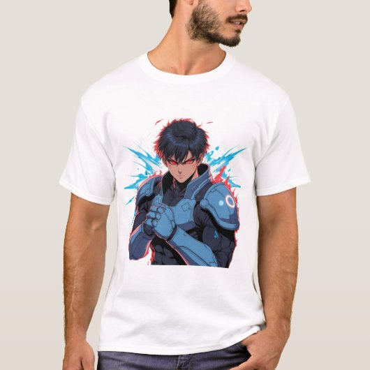 Cyber Anime Warrior T-shirt (Voorkant)