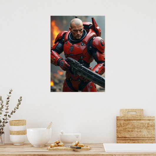 Cyber Ares: Crimson War Engine Poster (Keuken)