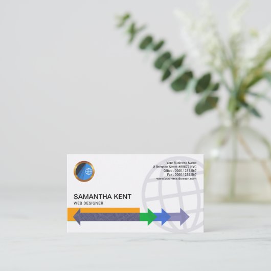 Cyber Arrows Connection Web Developer Visitekaartje (Staand voorkant)