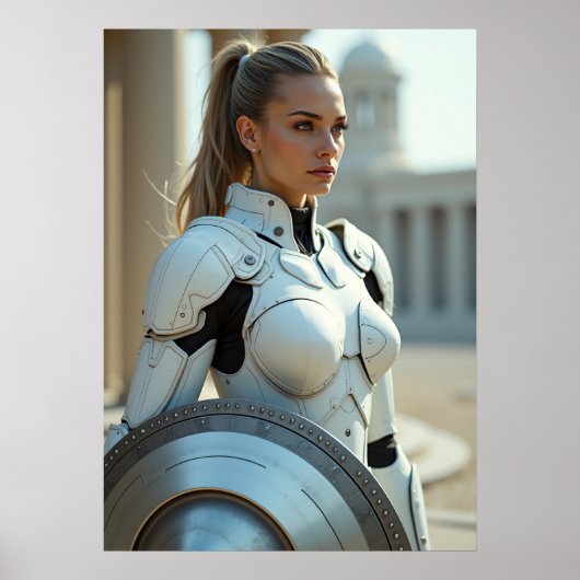 Cyber Athena: Tactical Wisdom Poster (Voorkant)