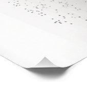 Cyber Binair Minimale Monochromatische Zilvergrijz Perfect Poster (Hoek)