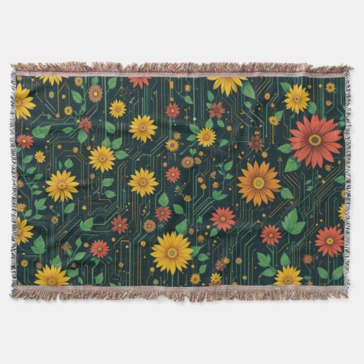 Cyber Bloom Deken (Voorkant)