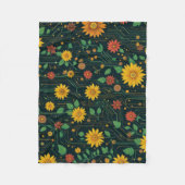 Cyber Bloom Fleece Deken (Voorkant)