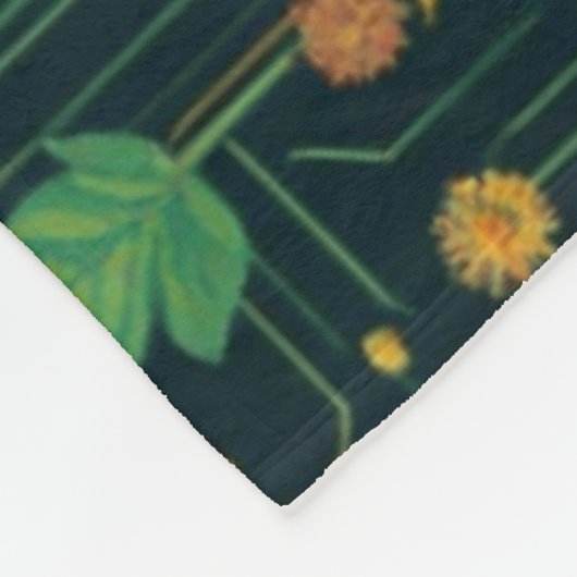 Cyber Bloom Fleece Deken (Hoek)