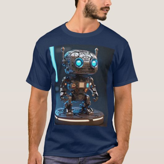 Cyber Buddy - De futuristische robotmetgezel T-shirt (Voorkant)