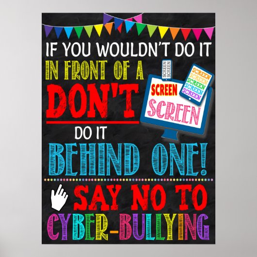 Cyber Bully Awareness Poster (Voorkant)