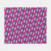 Cyber Cat Fleece Deken (Voorkant (Horizontaal))