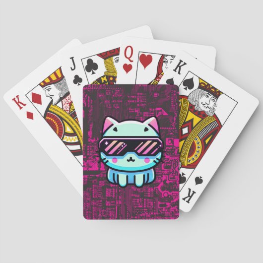 Cyber Cat Pokerkaarten (Achterkant)