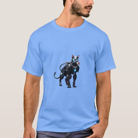 Cyber Cat Samurai T-shirt ⚔️ | Tokyo Street Style (Voorkant)