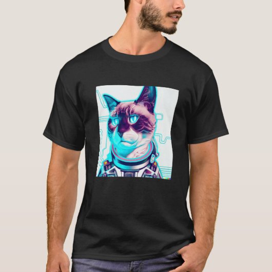 Cyber Cat T-shirt (Voorkant)