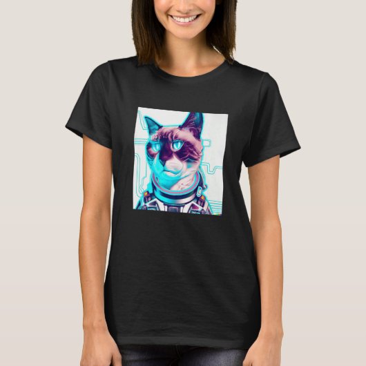 Cyber Cat T-shirt (Voorkant)