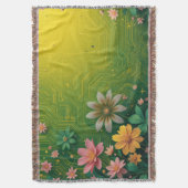 Cyber Chartreuse Deken (Voorkant Verticaal)