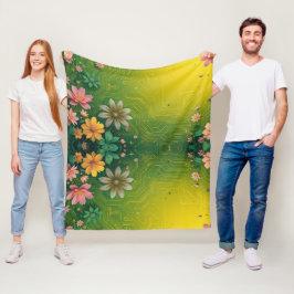 Cyber Chartreuse Fleece Deken