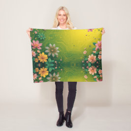 Cyber Chartreuse Fleece Deken