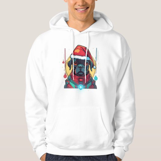 Cyber Christmas Puppy Hoodie (Voorkant)
