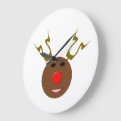 Cyber Christmas Reindeer Wall Clock Grote Klok (Hoek)