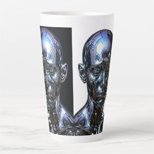 Cyber Chrome Sentinel Latte Mok