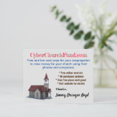 Cyber Church fondsenwerving Briefkaart (Staand voorkant)
