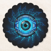 Cyber Circuit Eye Kartonnen Onderzetters (Voorkant)