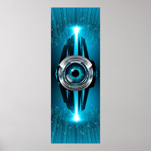Cyber Circuit Eye Poster (Voorkant)