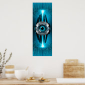 Cyber Circuit Eye Poster (Keuken)