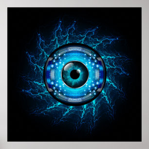 Cyber Circuit Eye Poster