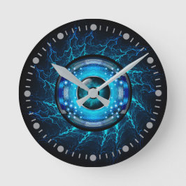 Cyber Circuit Eye Ronde Klok