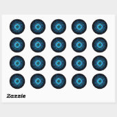 Cyber Circuit Eye Ronde Sticker (Vel)