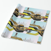 Cyber City Schoolbus Cadeaupapier (Uitgerold)