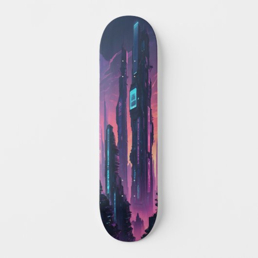 Cyber City Vibes Edition 1 Persoonlijk Skateboard (Voorkant)