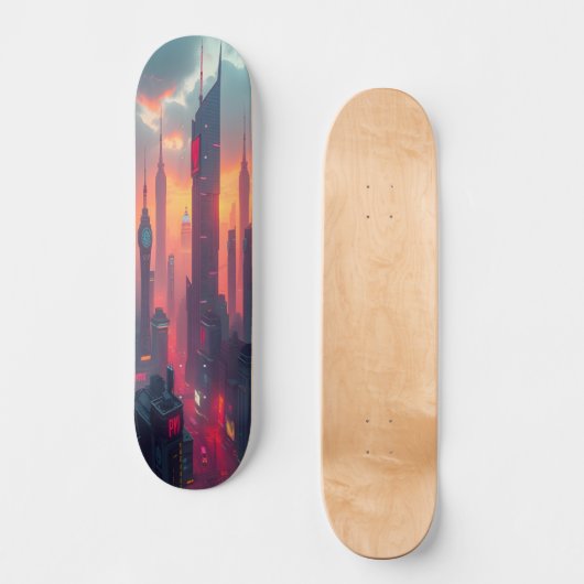 Cyber City Vibes Edition 3 Persoonlijk Skateboard (Voorkant)