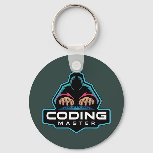 Cyber Coding Guru: Tech Cadeaus Sleutelhanger (Voorkant)