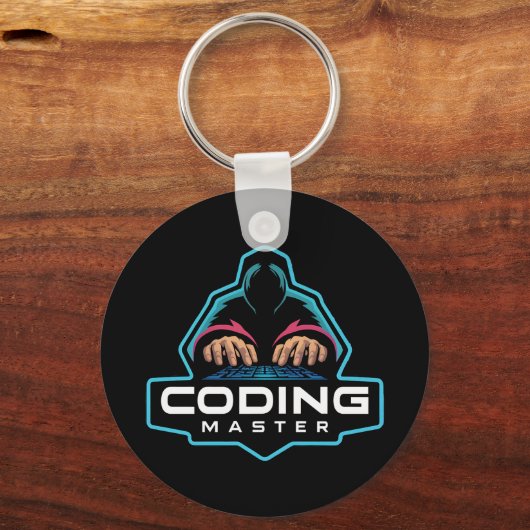 Cyber Coding Guru: Tech Cadeaus Sleutelhanger (Achterkant)