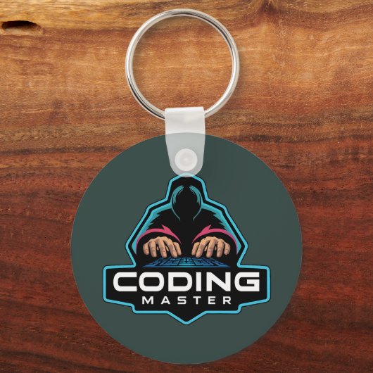 Cyber Coding Guru: Tech Cadeaus Sleutelhanger (Voorkant)